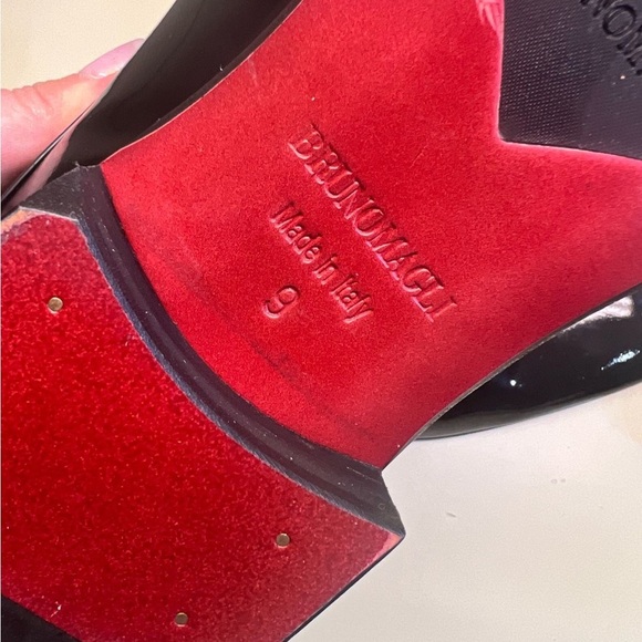 Bruno Magli MADE IN ITALY Black Oxford Shoes High Gloss Finish - Picture 2 of 8